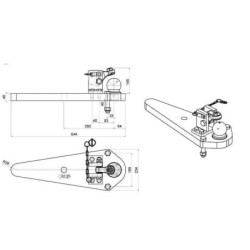 009603100A11 Płyta nośna zaczepu, K80 644 mm