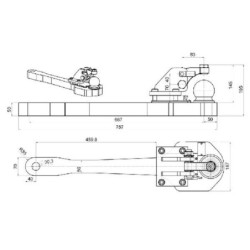 Płyta nośna zaczepu, K80 757 mm