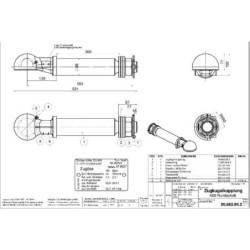 00663942A02 Zaczep kulowy obrotowy, 80 mm