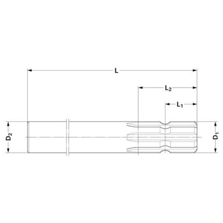 "Wał profilowany, wielowpust z jednej strony 1.3/8"" Z-6 L=550 mm"