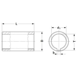 Tuleja 35x55x100 mm