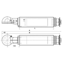 00658900A02 Zaczep kulowy obrotowy, 60 mm