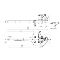 Płyta nośna zaczepu, K80 885 mm