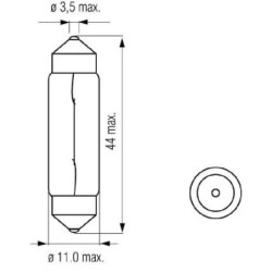 Żarówka C10W 12V 10W SV8.5 Kramp