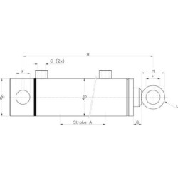 Siłownik dwustronnego działania D40-70-500 typ CB