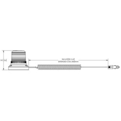 Lamp błyskowa LED, 12-24V pomarańczowa na magnes ECCOLED BRONZE ECCO