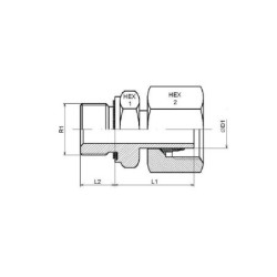 "Przyłącze proste z uszczelką EGES-WD V4A, BSP 1/4"" - 10L M16x1.5"