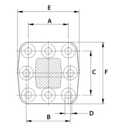 006521611A02 Zaczep z kołnierzem 110x100