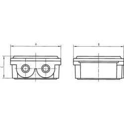 Skrzynka przyłączeniowa, duża silnika elektrycznego 94x94x42 mm