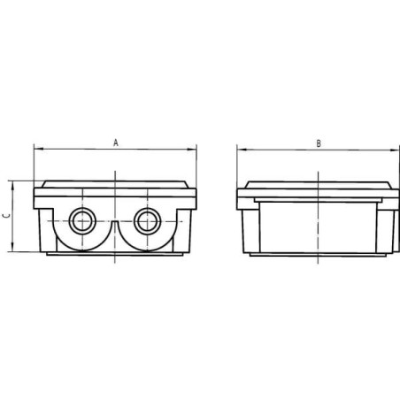 Skrzynka przyłączeniowa, duża silnika elektrycznego 94x94x42 mm