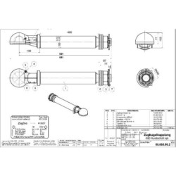 00663962A02 Zaczep kulowy obrotowy, 80 mm