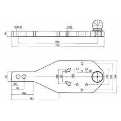 009606400A24 Płyta nośna zaczepu, K80 703 mm