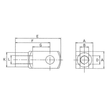 Głowica widełkowa G25x50