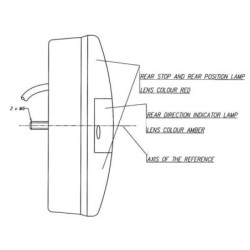 Lampa tylna zespolona LED, okrągła 12V (zintegrowany opornik) Ø 142 mm Kramp