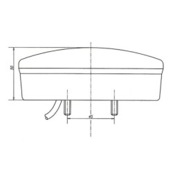 Lampa tylna zespolona LED, okrągła 12V (zintegrowany opornik) Ø 142 mm Kramp