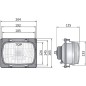 Reflektor przedni halogenowy, owalny 12/24V H4 192x133 mm Kramp