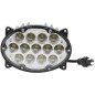 Lampa robocza LED, owalna 65W 5200lm 10/30V 161x110x90 mm światło rozproszone 13 LED, H4, światła drogowe/mijania Kramp