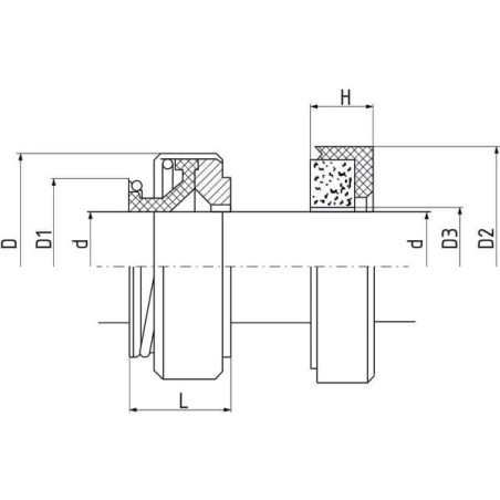 Uszczelnienie pompy wody, reperaturka 22x42x13mm