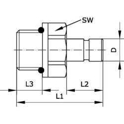 Szybkozłącze gwint zewnętrzny 4 mm x M5