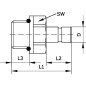 "Szybkozłącze gwint zewnętrzny 6 mm x 1/4"""