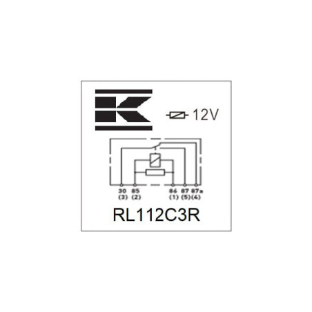 Miniprzekaźnik 12V, przełączanie, 30A/40A, z rezystorem, z uchwytem