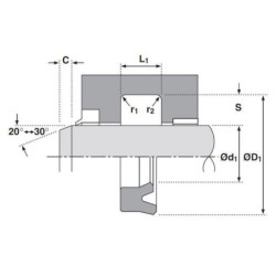 Uszczelniacz tłoczyska SA/UN 105x85x18mm Kramp