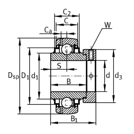 Wkład łożyska 35x72x51.1 SKF