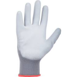 Rękawice robocze roz. 9/L szare, 3-pak nylon/polyester L=25 cm Protect Kramp