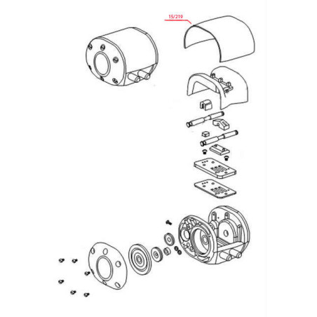 15/219 Pokrywa górna pulsatora pneumatycznego 60/40