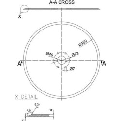 00310914N Talerz redlicy 350x4.0 mm