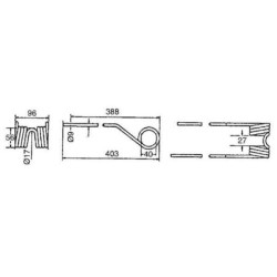 0009024822KR Palec zgrabiarki, pasuje do Claas