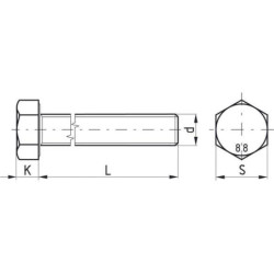 Śruba cały gwint DIN933 M10x80 mm kl.8.8