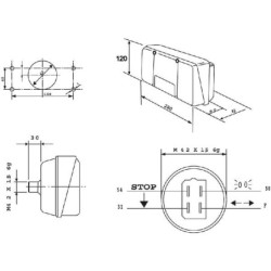 02256000 Lampa tylna zespolona 280x120mm, lewa Cobo