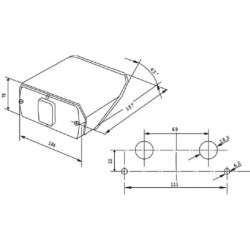 02528000 Lampa tylna zespolona 184x76mm, lewa Cobo