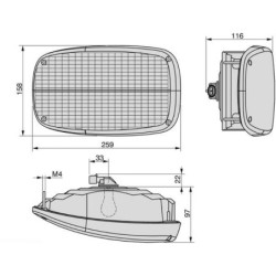 02942000 Lampa tylna zespolona 259x158mm, lewa Cobo