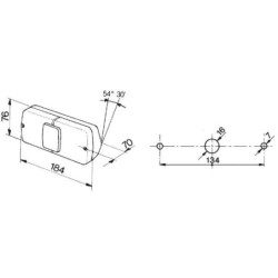 Lampa tylna zespolona 184x76mm, prawa Cobo