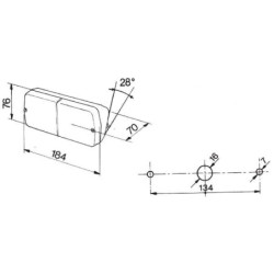 03188000 Lampa zespolona kierunkowskazu i postoju, lewa 12V Cobo