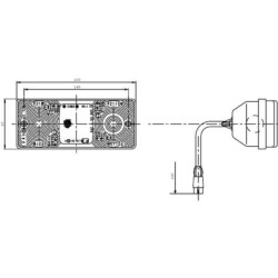 02752000 Lampa tylna zespolona 160x67mm, Cobo