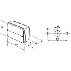 03104000 Lampa zespolona kierunkowskazu i postoju, 12V Cobo