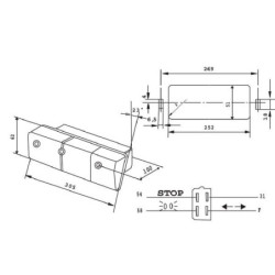 Lampa tylna zespolona 305x62mm, prawa Cobo