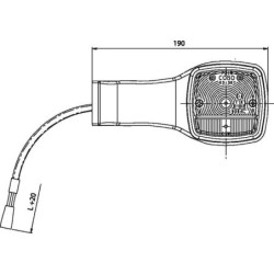 03412000 Lampa zespolona kierunkowskazu i postoju, lewa 12V Cobo