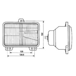 Element optyczny reflektora, prostokątny 179x93.5x120.5 mm Cobo