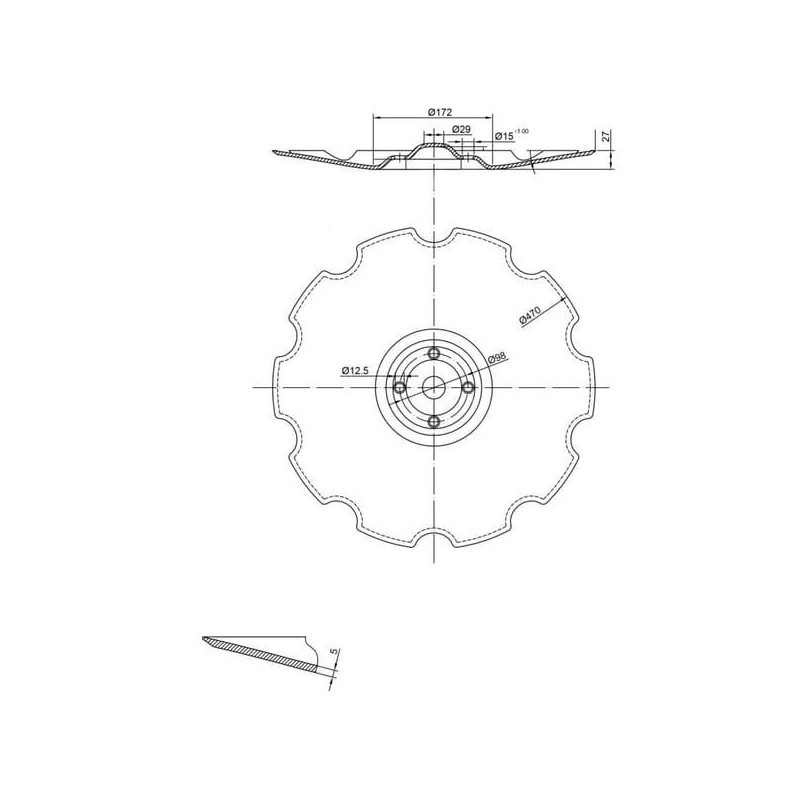 Talerz 470x5 mm