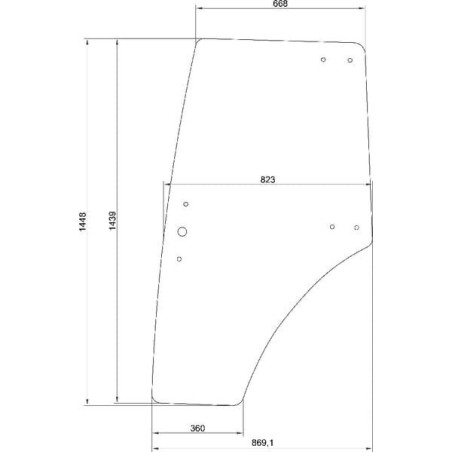 5336909203N Szyba drzwi, lewa