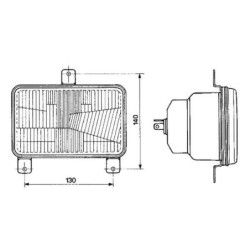 Element optyczny reflektora, prostokątny 167x74x106.7 mm Cobo