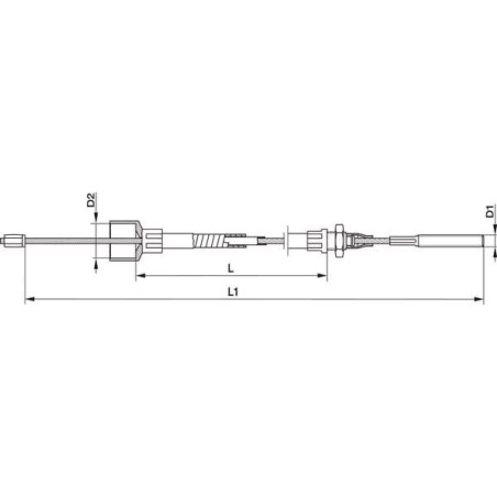 Linka hamulca kpl. 1175 mm M12x1.5