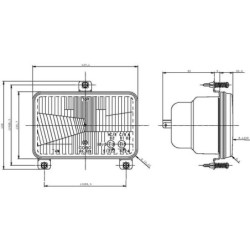 Element optyczny reflektora, prostokątny 167x74x106.7 mm Cobo