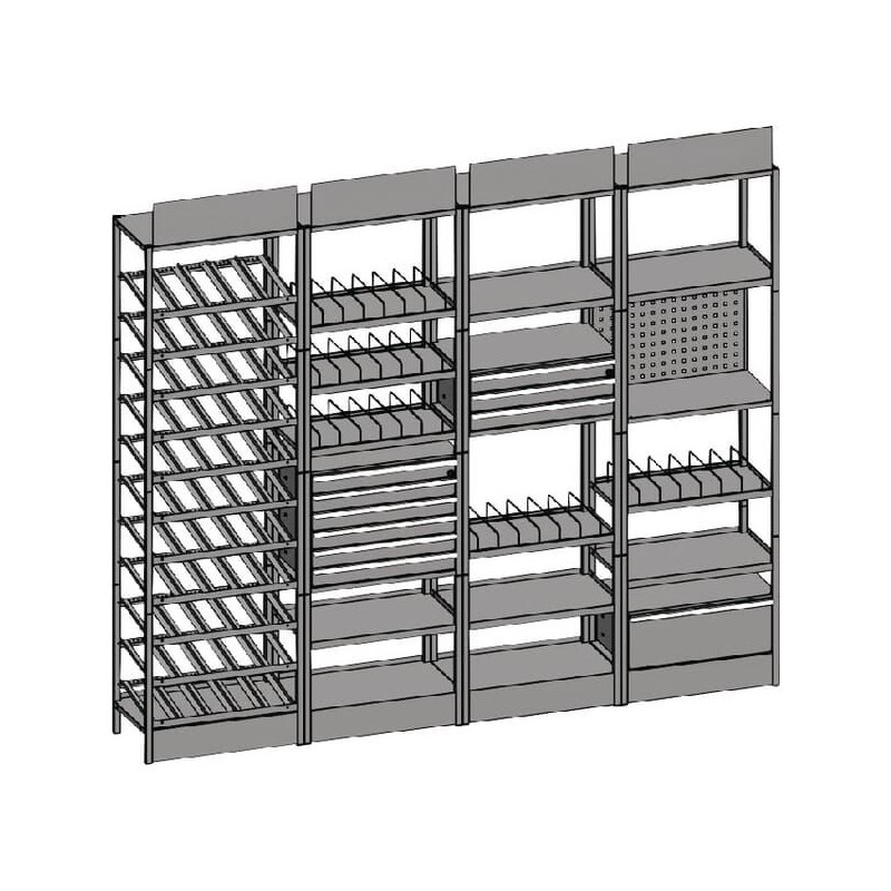 Top shelf module perforated