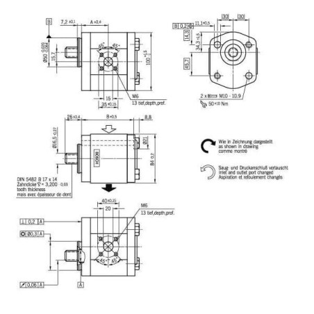 Pompa zębata AZPF-11-016RFP20PB Bosch Rexroth