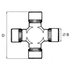 Krzyżak wału, Ø 30x83.0 mm, L26 ZF